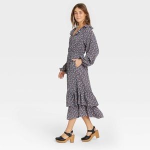 Target Universal Thread Ruffle Collar Dress, M